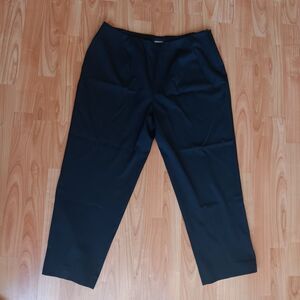 Eskandar Womens Wool Blend Black Trouser Pants Sz 4 Minimalist Lagenlook Capsule